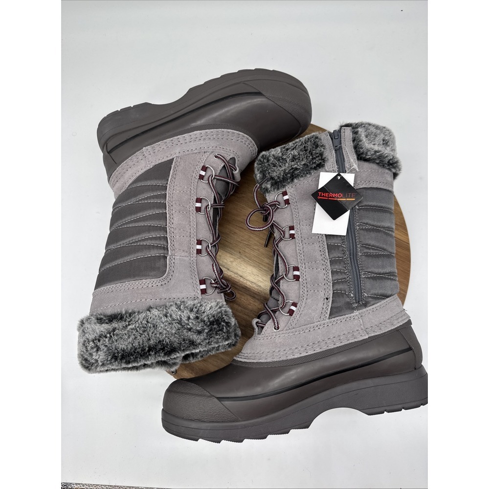 Lands' End NWT Women's Squall Snow Boot‎  Size 7.5B Style 520086 Gray Thermolite - Picture 6 of 10